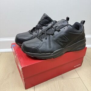 New Balance 608v5 Men's Black Work Shoes Size 13 4E Extra Wide Slip Resistant